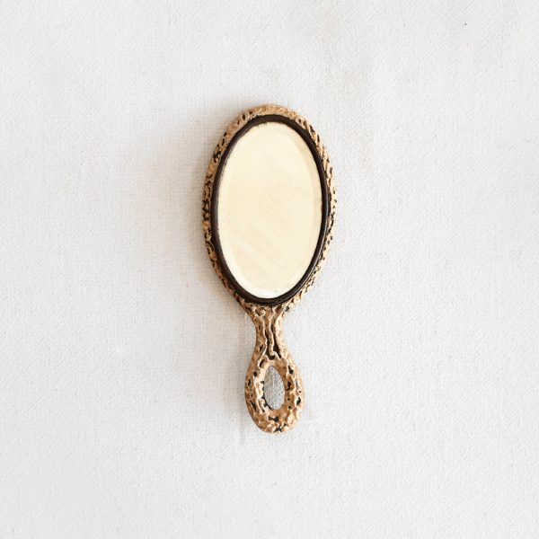 Vintage Carved Hand Mirror - Image 2