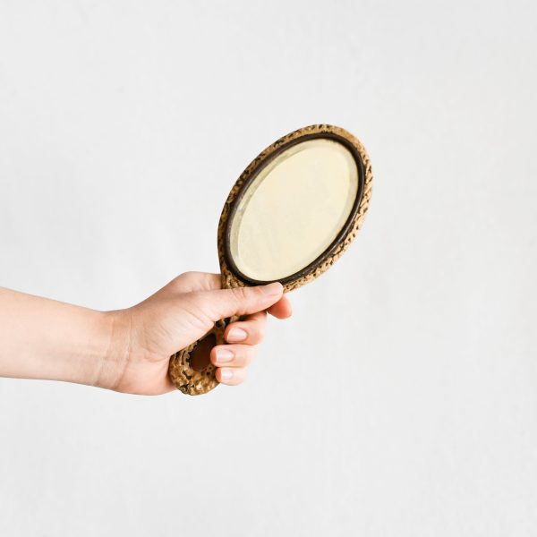 Vintage Carved Hand Mirror - Image 4
