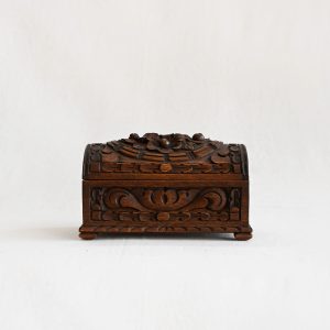 Carved Wood Lidded Box