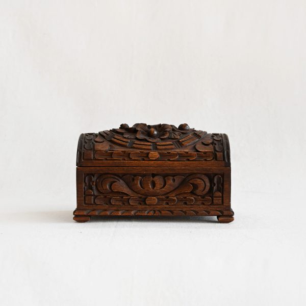 Carved Wood Lidded Box