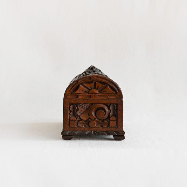 Carved Wood Lidded Box - Image 4