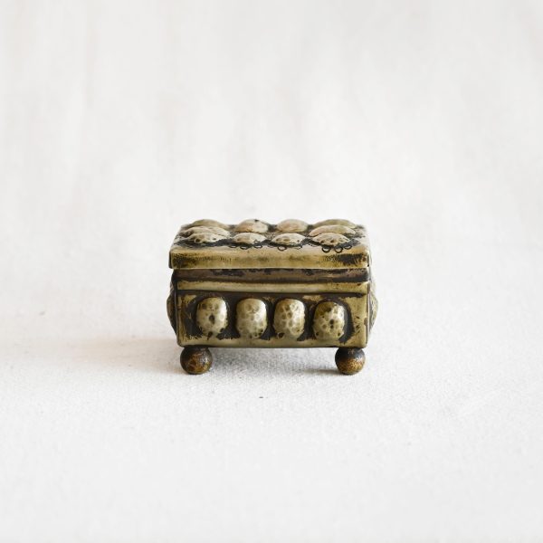 Vintage Silver Box with Lid and Feet